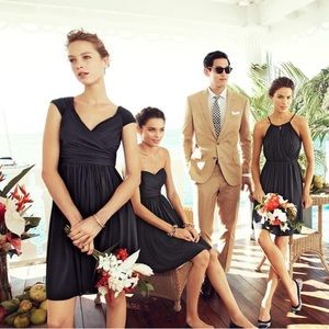 J. Crew Matilda Navy Jersey Bridesmaid Midi Dress Size 8 Formal Navy